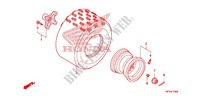 ROUE ARRIERE pour Honda TRX 450 R SPORTRAX Electric Start WHITE de 2012