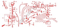 LEVIER DE GUIDON   CABLE   COMMODO pour Honda TRX 450 R SPORTRAX Electric Start WHITE de 2013