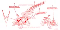 T (3) pour Honda TRX 450 R SPORTRAX Electric Start WHITE de 2013