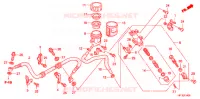 MAITRE CYLINDRE DE FREIN ARRIERE pour Honda TRX 450 R SPORTRAX Electric Start WHITE de 2013