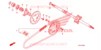 ARBRE DE ROUE ARRIERE   CHAINE SECONDAIRE pour Honda TRX 450 R SPORTRAX Electric Start RED de 2013
