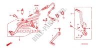 PEDALE pour Honda TRX 450 R SPORTRAX Electric Start RED de 2013