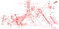 MAITRE CYLINDRE DE FREIN ARRIERE pour Honda TRX 450 R SPORTRAX Electric Start RED de 2013
