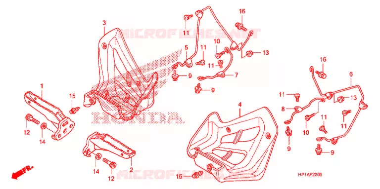 REPOSE PIED Honda ATV 450 FOURTRAX 2014  TRX450ERE