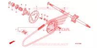 ARBRE DE ROUE ARRIERE   CHAINE SECONDAIRE pour Honda SPORTRAX TRX 450 R WHITE de 2014