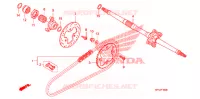 ARBRE DE ROUE ARRIERE   CHAINE SECONDAIRE pour Honda SPORTRAX TRX 450 R RED de 2014