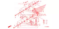 TRIANGLES AVANT pour Honda SPORTRAX TRX 450 R RED de 2014