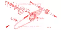 ARBRE DE ROUE ARRIERE   CHAINE SECONDAIRE pour Honda SPORTRAX TRX 450 R RED de 2014