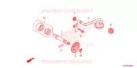 POMPE A HUILE pour Honda SPORTRAX TRX 450 R RED de 2014