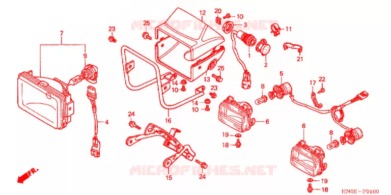 PHARE Honda ATV 450 FOURTRAX 2004  TRX450FM4