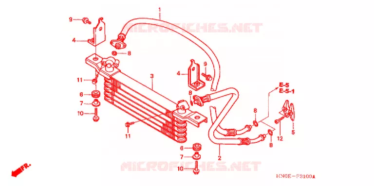 RADIATEUR D'HUILE Honda ATV 450 FOURTRAX 2004  TRX450FM4