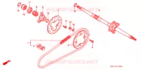 ARBRE DE ROUE ARRIERE   CHAINE SECONDAIRE pour Honda TRX 450 R Kick start de 2006