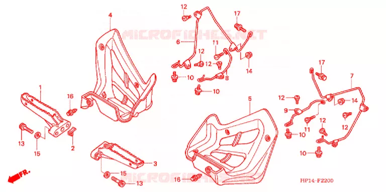 REPOSE PIED Honda ATV 450 FOURTRAX 2006  TRX450R6