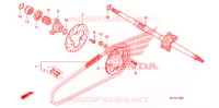 ARBRE DE ROUE ARRIERE   CHAINE SECONDAIRE pour Honda TRX 450 R Kick start de 2009