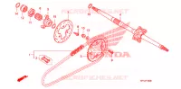 ARBRE DE ROUE ARRIERE   CHAINE SECONDAIRE pour Honda TRX 450 R Kick start de 2009