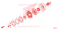 EMBRAYAGE pour Honda FOURTRAX 500 RUBICON DCT EPS DELUXE de 2015