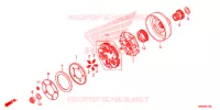 EMBRAYAGE pour Honda FOURTRAX 500 FOREMAN RUBICON 4x4 DCT EPS DELUXE de 2016