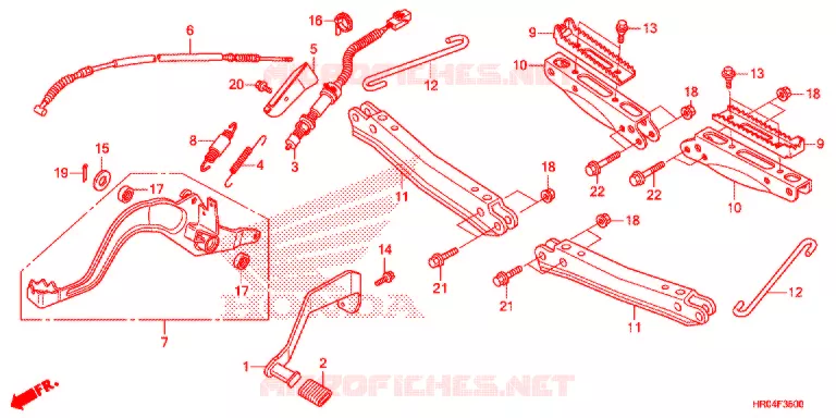 PEDALE - REPOSE PIED Honda ATV 500 FOURTRAX 2012  TRX500FEC
