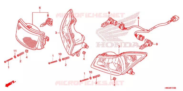 PHARE Honda ATV 500 FOURTRAX 2012  TRX500FEC