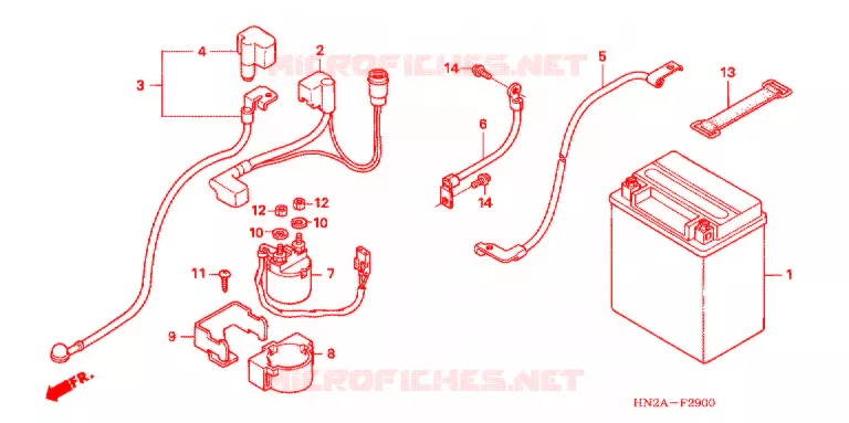BATTERIE Honda ATV 500 FOURTRAX 2007  TRX500FGA7