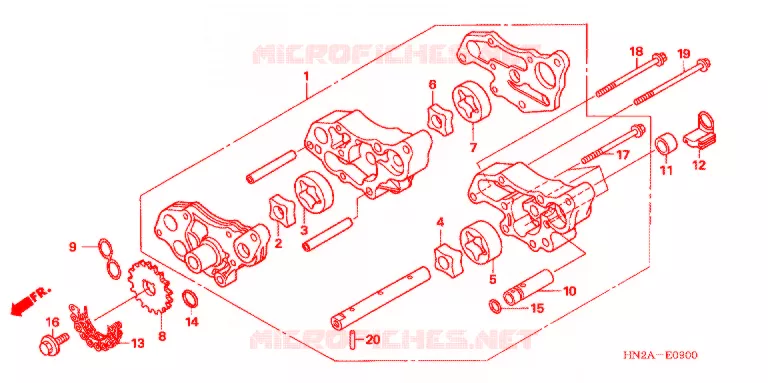 POMPE A HUILE Honda ATV 500 FOURTRAX 2007  TRX500FGA7