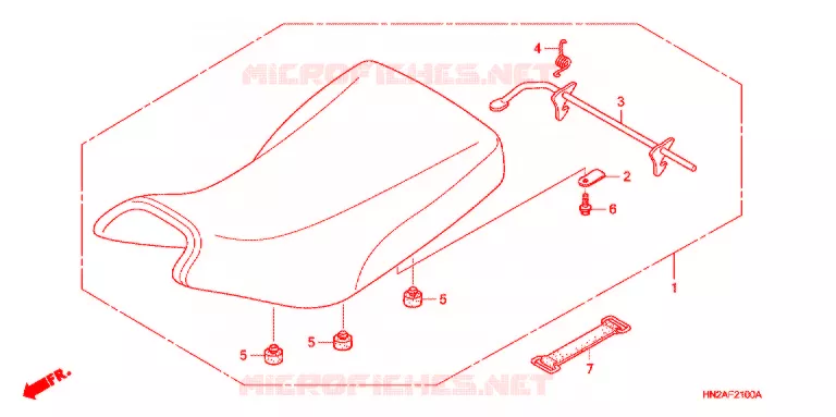 SELLE Honda ATV 500 FOURTRAX 2007  TRX500FGA7