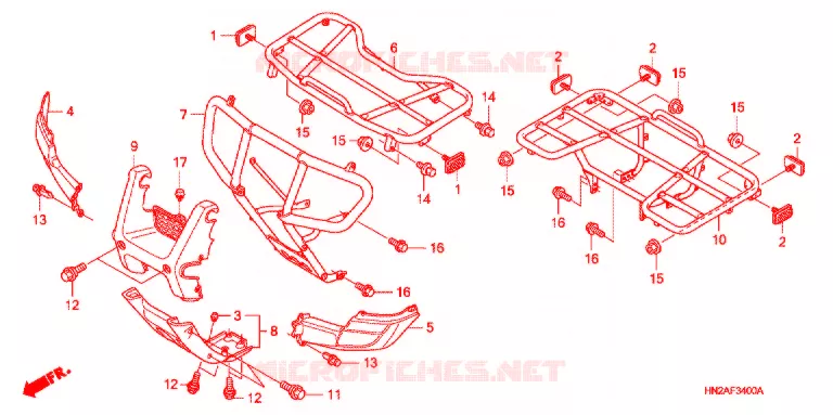 SUPPORT Honda ATV 500 FOURTRAX 2007  TRX500FGA7