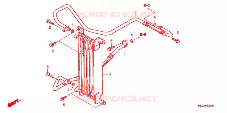 RADIATEUR D'HUILE Honda ATV 500 FOURTRAX 2008  TRX500FGA8