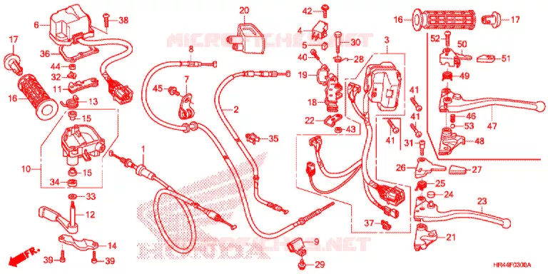 COMMODO - LEVIER - CABLE Honda ATV 500 FOURTRAX 2015  TRX500FM2F