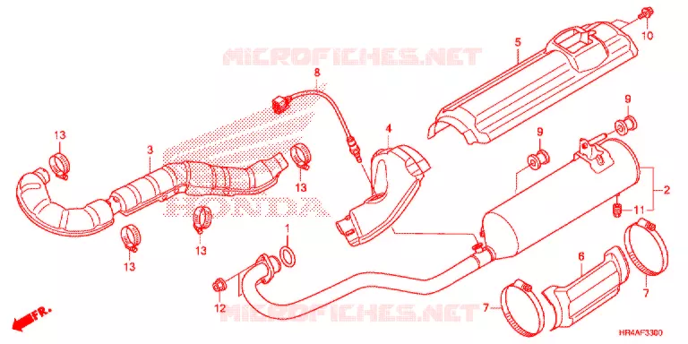 SILENCIEUX D'ECHAPPEMENT Honda ATV 500 FOURTRAX 2016  TRX500FM2G