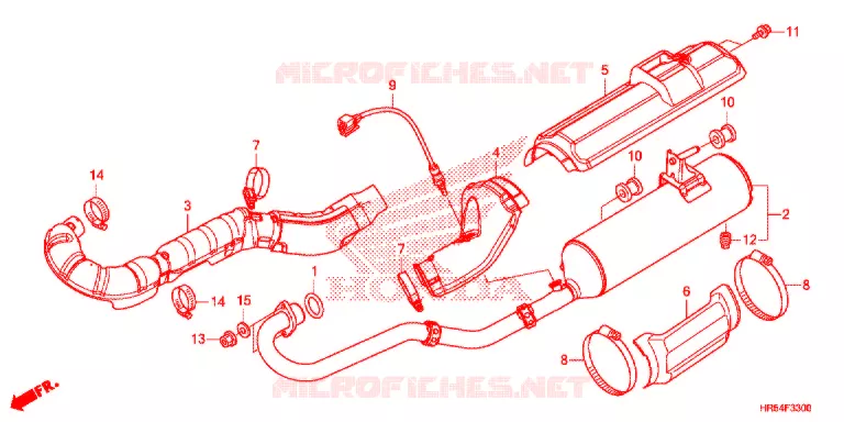 SILENCIEUX D'ECHAPPEMENT Honda ATV 500 FOURTRAX 2015  TRX500FM5F