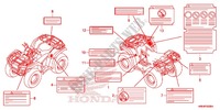 ETIQUETTE DE PRECAUTIONS pour Honda FOURTRAX 500 FOREMAN RUBICON EPS CAMO de 2016