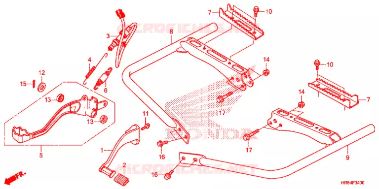 PEDALE - REPOSE PIED Honda ATV 500 FOURTRAX 2016  TRX500FM6G