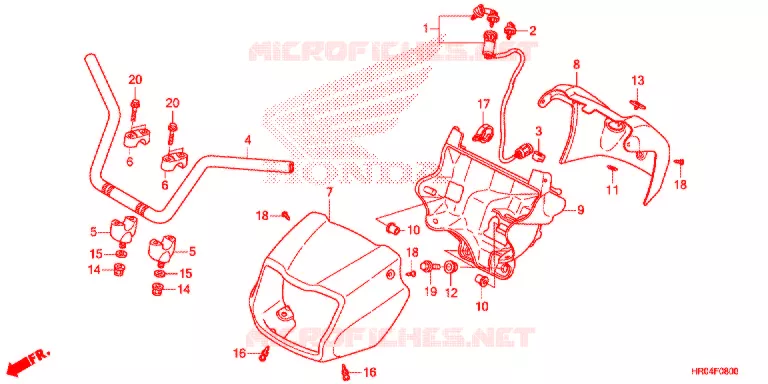 GUIDON Honda ATV 500 FOURTRAX 2012  TRX500FMC