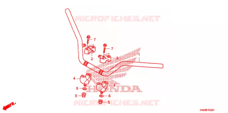 GUIDON Honda ATV 500 FOURTRAX 2009  TRX500FPA9