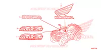 AUTOCOLLANTS pour Honda FOURTRAX 500 FOREMAN RUBICON Power Steering, CAMO de 2013