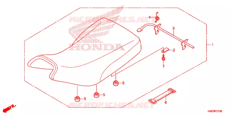 SELLE Honda ATV 500 FOURTRAX 2013  TRX500FPAD