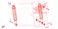 AMORTISSEUR ARRIERE pour Honda FOURTRAX 500 FOREMAN 4X4 Electric Shift, Power Steering de 2010