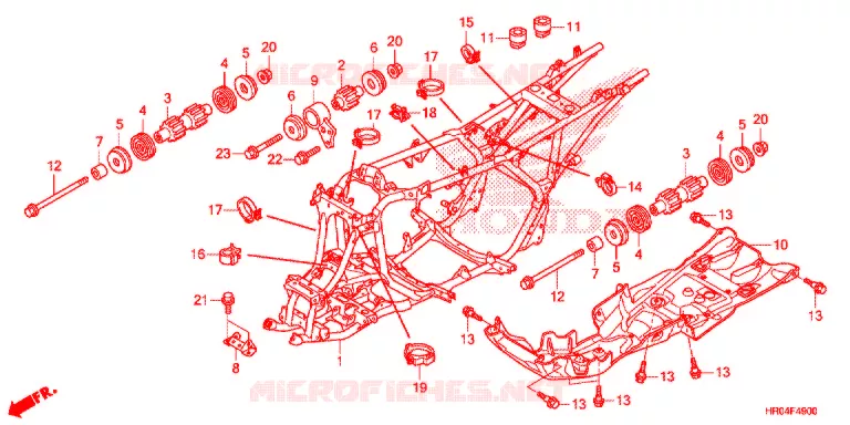 CADRE Honda ATV 500 FOURTRAX 2012  TRX500FPEC
