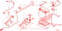 BATTERIE pour Honda FOURTRAX 500 FOREMAN 4X4 Electric Shift, Power Steering de 2012