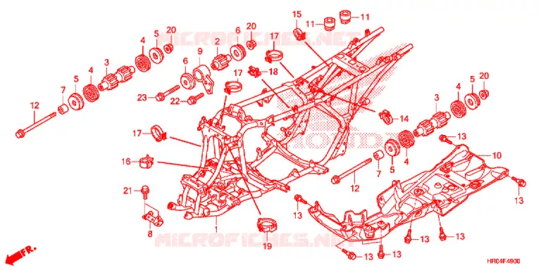 CADRE Honda ATV 500 FOURTRAX 2012  TRX500FPEC