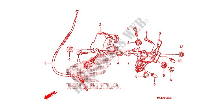 SERVO MOTEUR pour Honda VFR 1200 DCT de 2010
