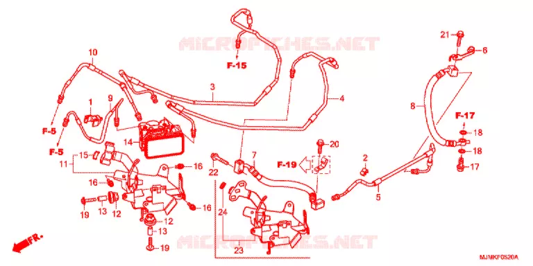 MODULATEUR ABS Honda MOTO 800 CROSSRUNNER 2016  VFR800XF_J