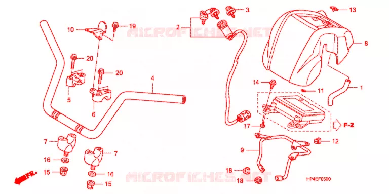 GUIDON Honda ATV 420 FOURTRAX 2010  TRX420FEA
