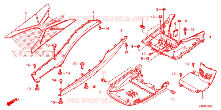 MARCHE PIEDS Honda SCOOTER 110 SPACY 2016  SCR1105WHG