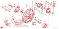 ROUE ARRIERE (AFS125MCR) pour Honda FUTURE 125 Casted wheels, Rear brake disk de 2016