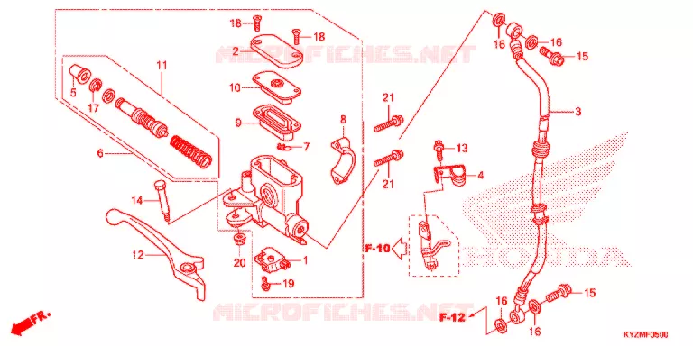MAITRE CYLINDRE DE FREIN AVANT Honda MOTO 125 FUTURE 2016  AFS125MCSG