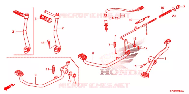 PEDALE Honda MOTO 125 FUTURE 2016  AFS125MCSG