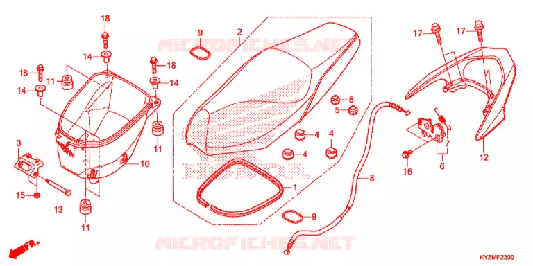 SELLE Honda MOTO 125 FUTURE 2017  AFS125MCSG