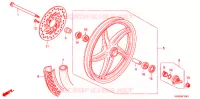 ROUE AVANT (AFX110CS/MCS) pour Honda WAVE 110 RS, Casted wheels, Electric start de 2012